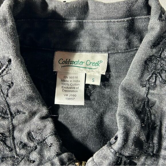 Coldwater Creek Black Denim Jacket Size S, SKU: 124-4408 - Picture 3 of 6